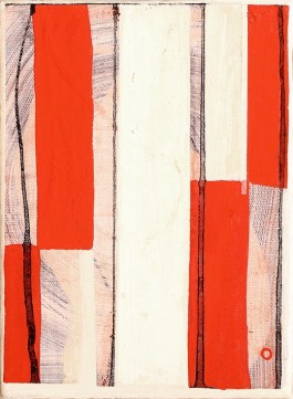 Abstracto con rojo, 215x155cm, Acrílico, 2017